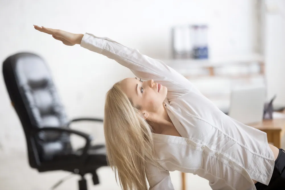 Easy Stretches help relieve office pain